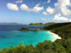 Elevated view of Trunk Bay beach on St. John