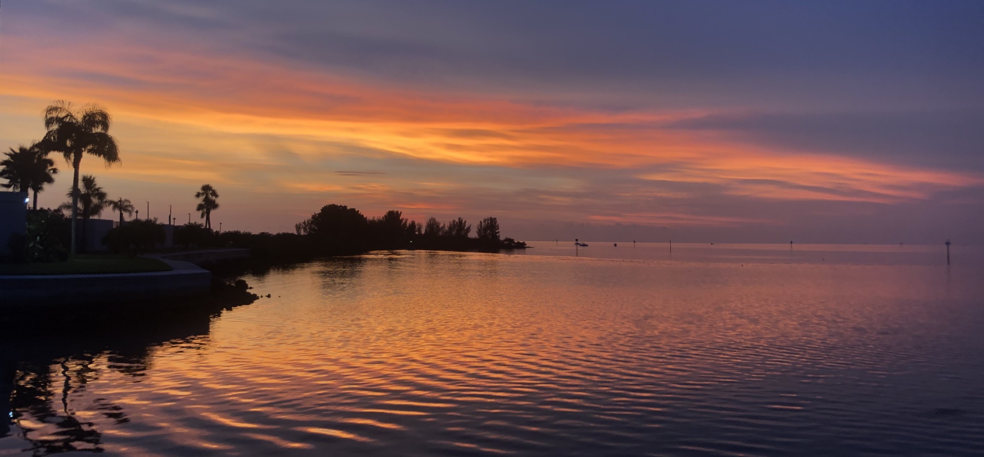 sunset on the water